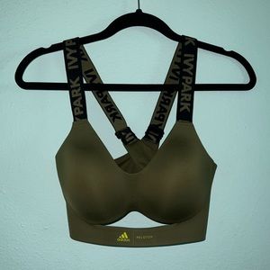 Ivy Park Beyoncé Adidas x Peloton Olive Green Sports Bra Medium Brand New